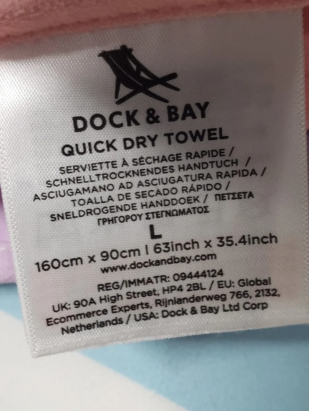 DOCK & BAY Pastel Striped Quick Dry Towel